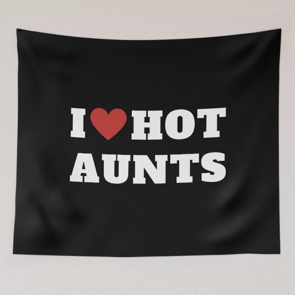 Item preview, I Love Hot Aunts Funny Red Heart Retro Vintage Design designed and sold by backham-design.