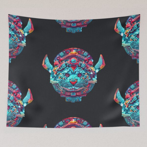 Item preview, Neon Feline Warrior Emblem designed and sold by Chubuter.