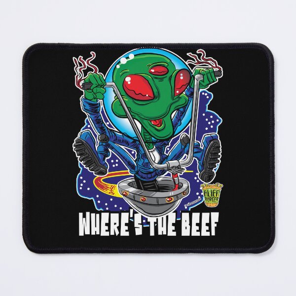 Item preview, Alien Burger Where is the Beef Alien UFO with Handlebars designed and sold by eShirtLabs.