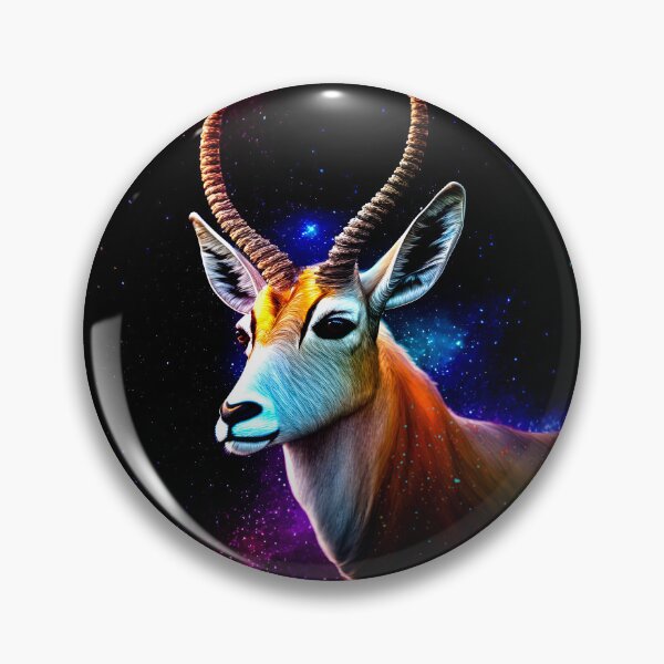 Item preview, Good Ol' Antelope Critter Magnificent Antelope Gazing at the Colorful Starry Sky showing how majestic and beautiful this critter is. designed and sold by SeaStories88.