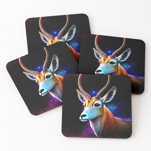 Item preview, Good Ol' Antelope Critter Magnificent Antelope Gazing at the Colorful Starry Sky showing how majestic and beautiful this critter is. designed and sold by SeaStories88.