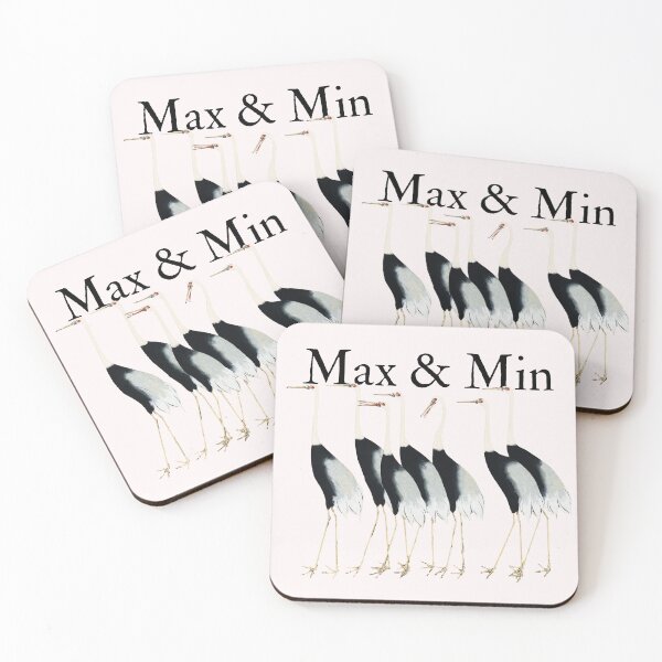 Item preview, Max and Min ~ Cranes Japan Vintage Art Painting designed and sold by BigCreation.