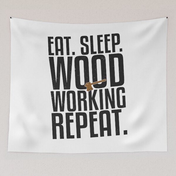 Item preview, Eat. Sleep. Woodworking. Repeat.Light designed and sold by 14thFloor.