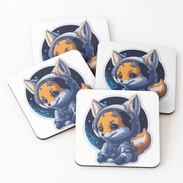 Item preview, Cute Space Fox Stickers designed and sold by designsbynino.