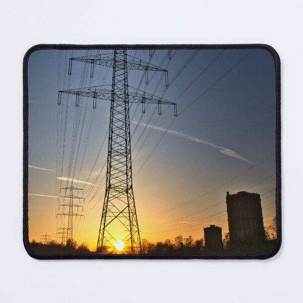 Item preview, Strommast im Sunset - Power pole in sunset - Ruhr area designed and sold by Ruhrpottpicture.