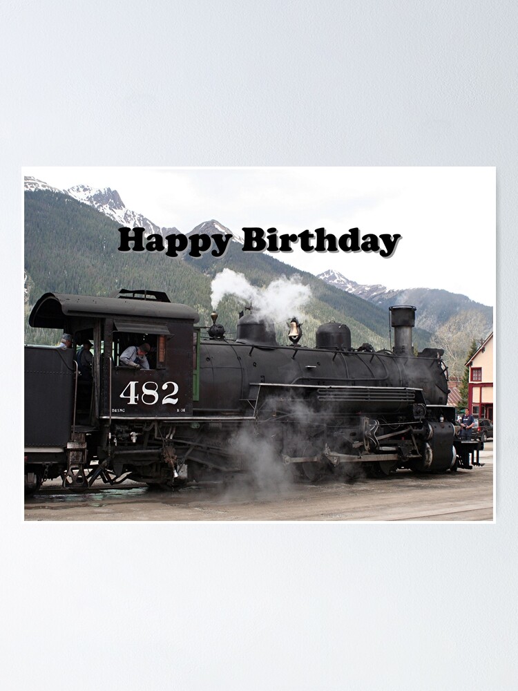 Personalised Birthday Card With a Train Paper Cut Steam 