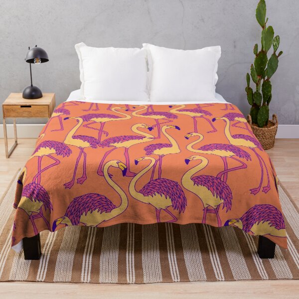 Artikelvorschau, Orangefarbene Flamingos entworfen und verkauft von TotallyRetroArt.