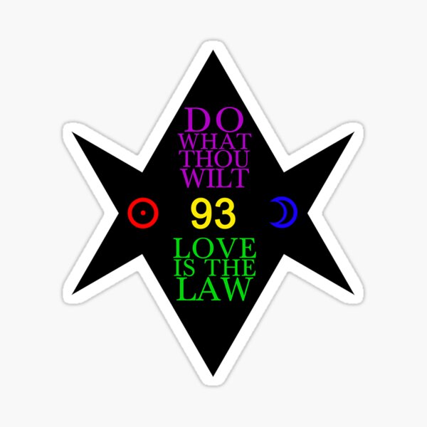 Item preview, Do what thou wilt Unicursal Hexagram 93 designed and sold by IAO131.