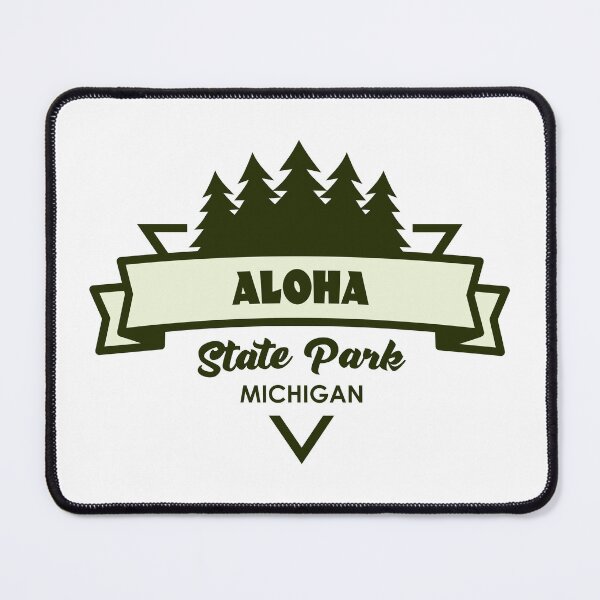 Item preview, Aloha State Park Michigan Trees And Ribbon designed and sold by bivenart.