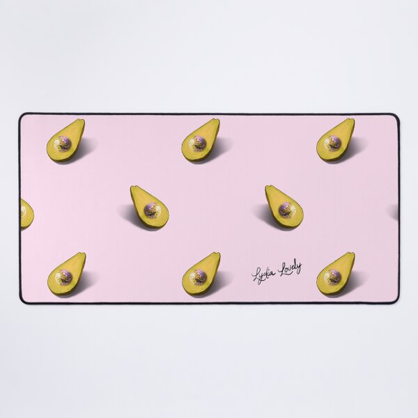 Item preview, Avocado pattern pastel yellow- pink background designed and sold by Studio Lydia Lovely.