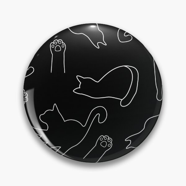 Item preview, Cat outline pattern Black Collection designed and sold by TheFurryLuv.