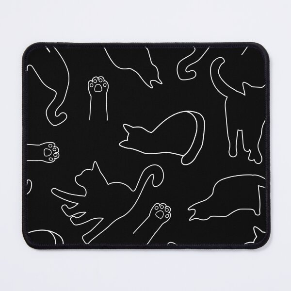Item preview, Cat outline pattern Black Collection designed and sold by TheFurryLuv.