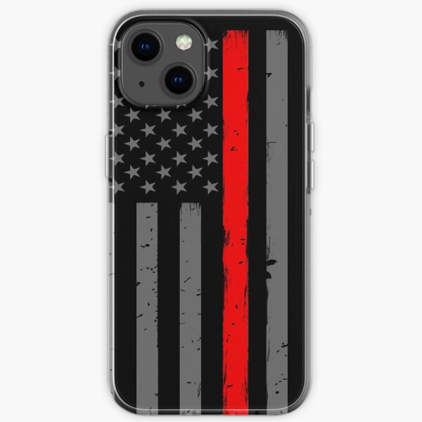 Thin Red Line Firefighter Flag iPhone Soft Case