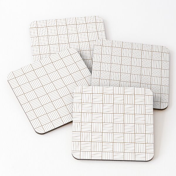 Item preview, linear flat abstract brown lines pattern designed and sold by iLuckTarn.