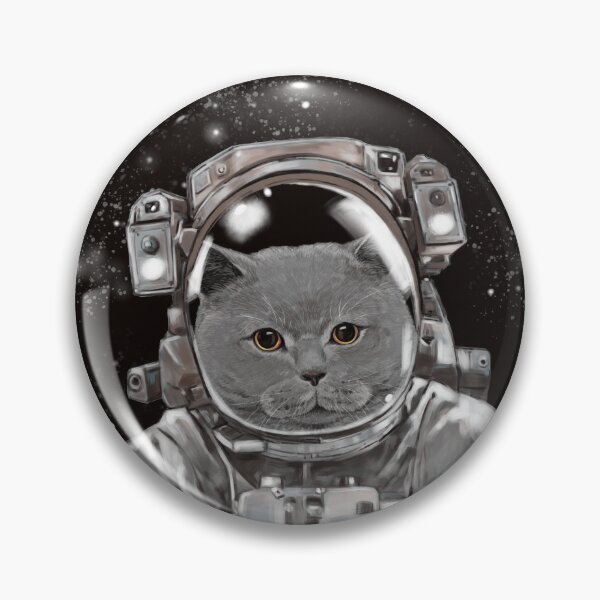 Item preview, Astronaut British Shorthair Selfie designed and sold by bignosework.