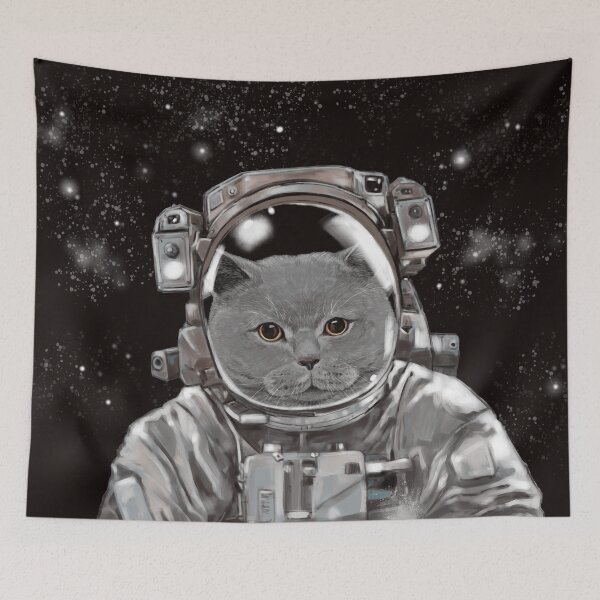 Item preview, Astronaut British Shorthair Selfie designed and sold by bignosework.