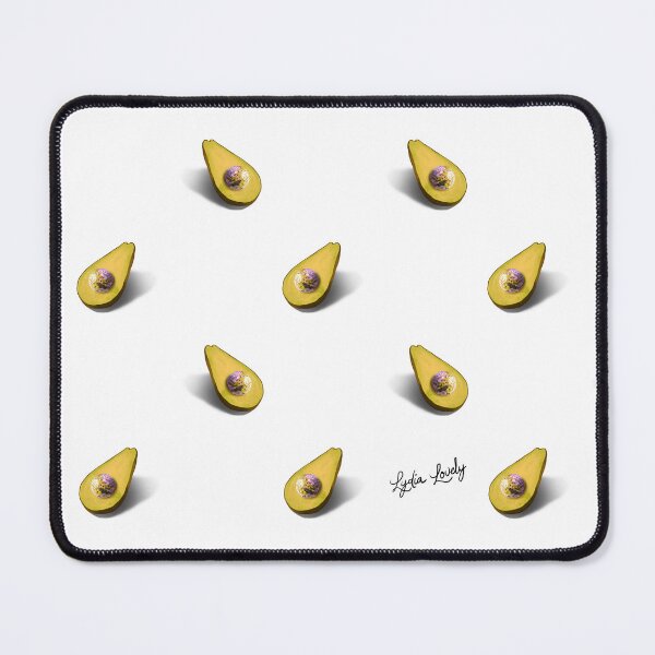 Item preview, Avocado pattern pastel yellow- white background designed and sold by Studio Lydia Lovely.