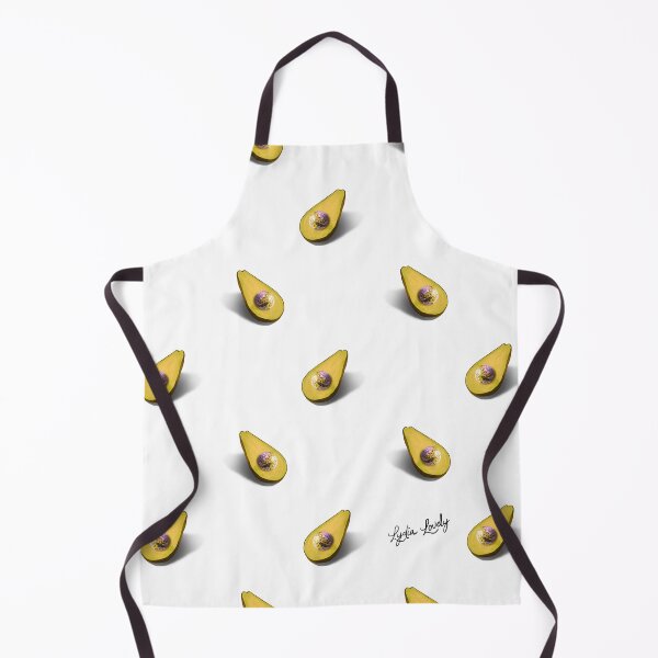 Artikelvorschau, Avocado pattern pastel yellow- white background entworfen und verkauft von Studio Lydia  Lovely.