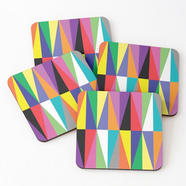 Item preview, Colourful Geometric Diamonds Pattern No.1 Red, Yellow, Blue designed and sold by QuestingPixel.