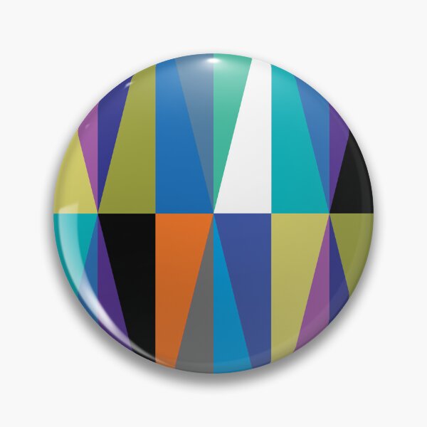 Item preview, Colourful Geometric Diamonds Pattern No.2 Blue, Orange, Black designed and sold by QuestingPixel.