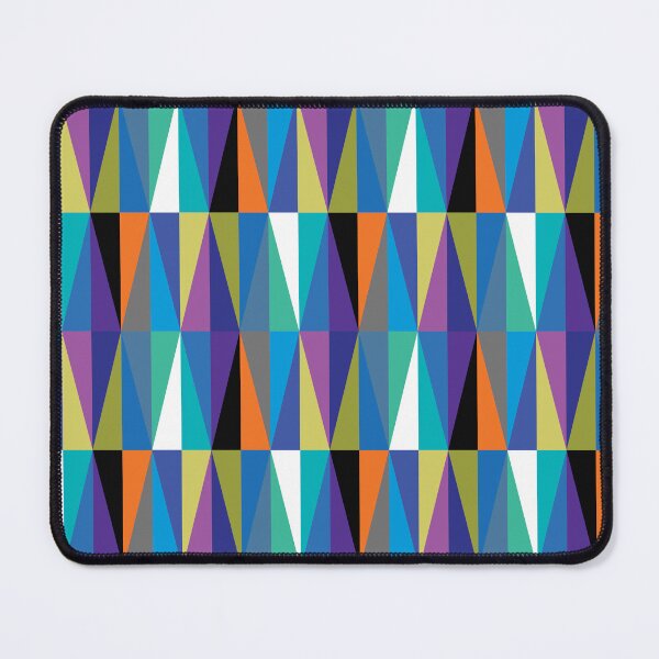 Item preview, Colourful Geometric Diamonds Pattern No.2 Blue, Orange, Black designed and sold by QuestingPixel.