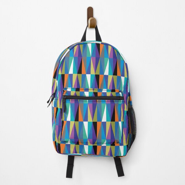 Item preview, Colourful Geometric Diamonds Pattern No.2 Blue, Orange, Black designed and sold by QuestingPixel.