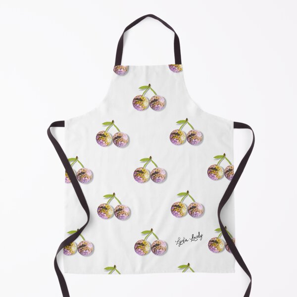 Artikelvorschau, Disco cherries pattern pastel yellow- white background entworfen und verkauft von Studio Lydia  Lovely.