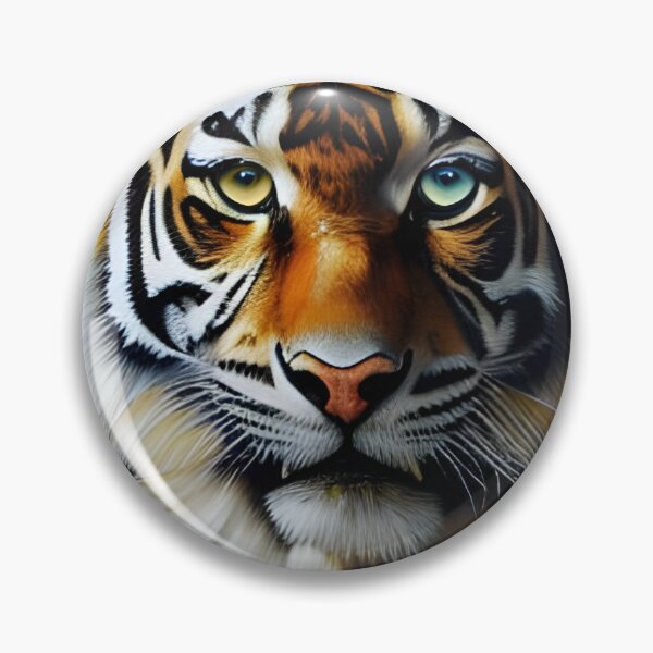 Artikelvorschau, Tigerportrait, pastos, Ai Generated Art entworfen und verkauft von ACC .