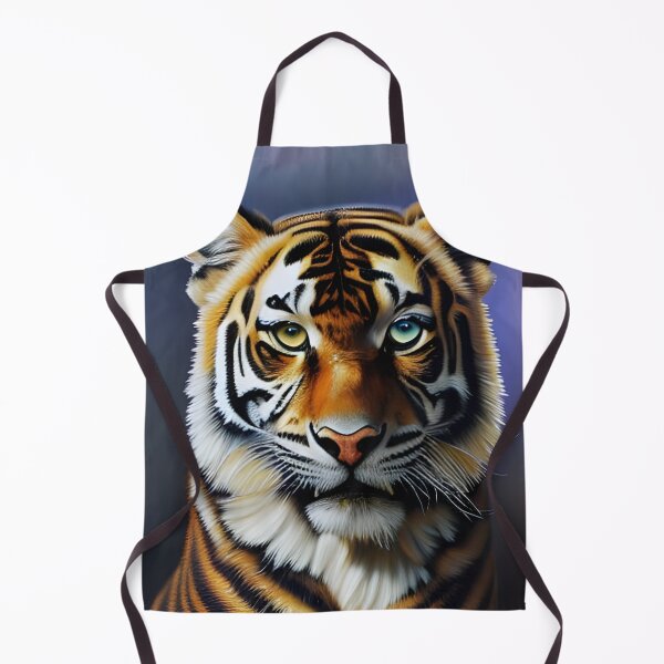 Artikelvorschau, Tigerportrait, pastos, Ai Generated Art entworfen und verkauft von ACC .