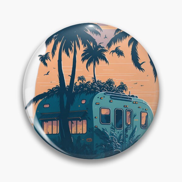 Item preview, Coastal Caravan Dreams: A Sunset Oasis The Perfect Getaway: Caravanning on the Beach designed and sold by RedArtG09.