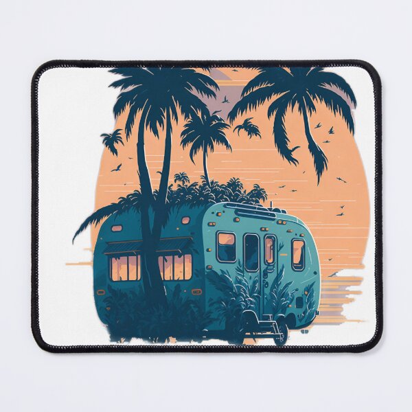 Item preview, Coastal Caravan Dreams: A Sunset Oasis The Perfect Getaway: Caravanning on the Beach designed and sold by RedArtG09.