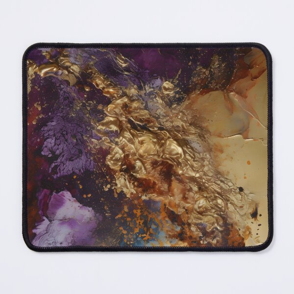 Item preview, Modern wabi-sabi style abstract marble gold leaf painting 21 designed and sold by UnaWu533.
