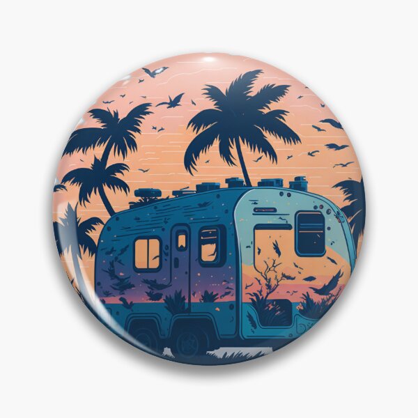 Item preview, Camping on the Beach: Coastal Caravan Adventure Caravan by the Sea: A Relaxing Beach Getaway designed and sold by RedArtG09.