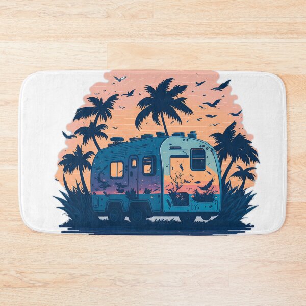 Item preview, Camping on the Beach: Coastal Caravan Adventure Caravan by the Sea: A Relaxing Beach Getaway designed and sold by RedArtG09.