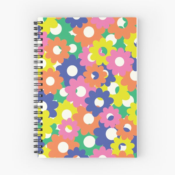 Item preview, Teeming With Flowers Pattern On White In Pink, Green, Orange, Yellow designed and sold by QuestingPixel.