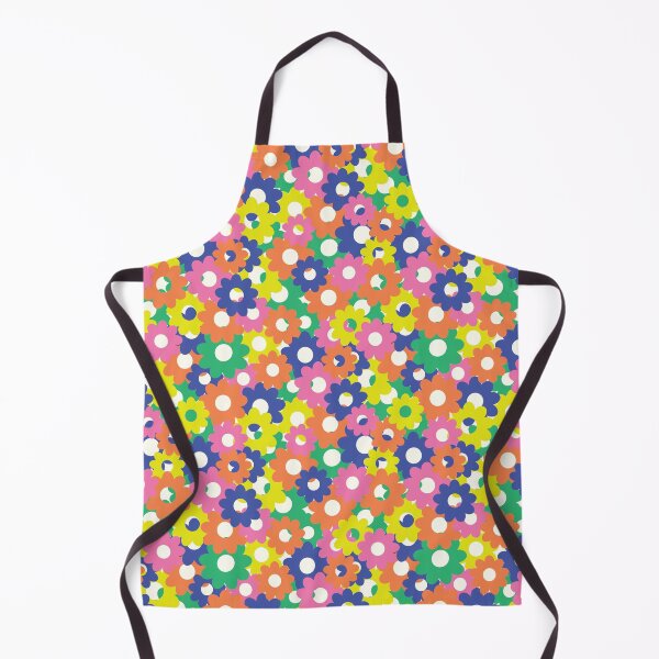 Item preview, Teeming With Flowers Pattern On White In Pink, Green, Orange, Yellow designed and sold by QuestingPixel.