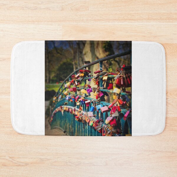 Item preview, Bridge with love locks in the park designed and sold by Ruhrpottpicture.