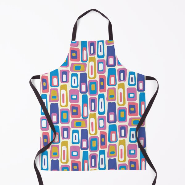 Item preview, Mid-century Modern Multi-coloured Lozenge Pattern No.2 On Cream, Pink, Blue designed and sold by QuestingPixel.