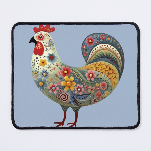 Item preview, Folk art chicken designed and sold by Hilary Thwaites.