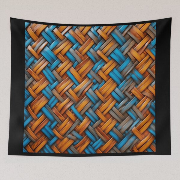 Item preview, Blue and Orange Wicker Pattern designed and sold by UlDesigns.