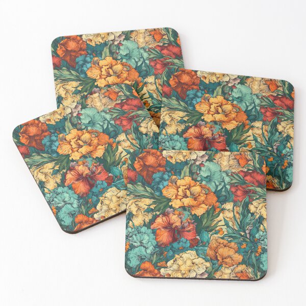 Item preview, Van Gogh Inspired Floral Bliss: Vibrant Flower Pattern  designed and sold by Retroshore.