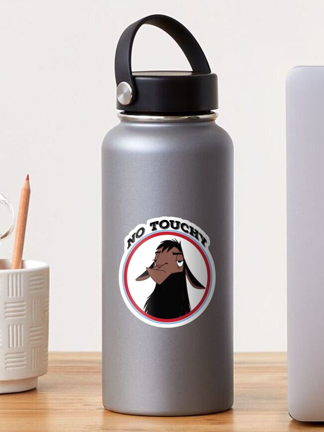 Thumbnail 1 of 3, Sticker, Kuzco NO TOUCHY sad llama emperor's new groove emperor david spade back off no touch funny gift designed and sold by starkle.