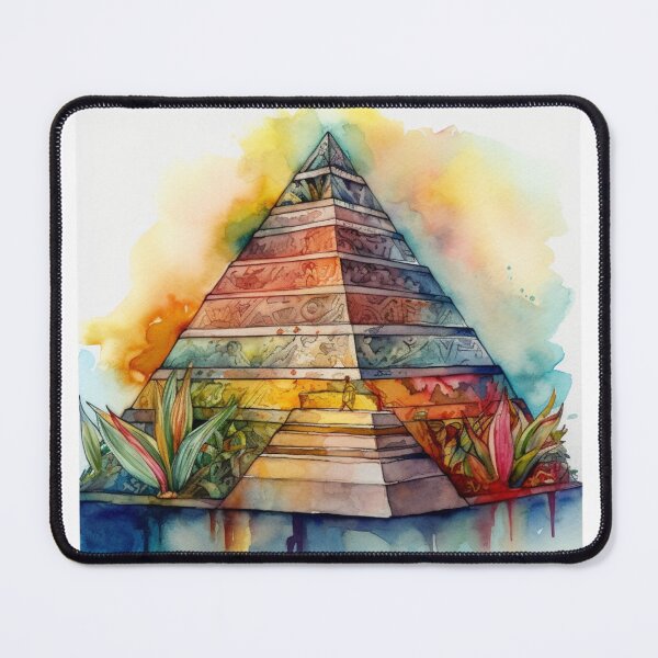 Item preview, Aztec pyramid Temple Watercolor designed and sold by tonyram4219.