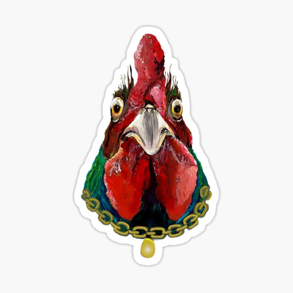 Cocka-doodle-do glamour cock Sticker