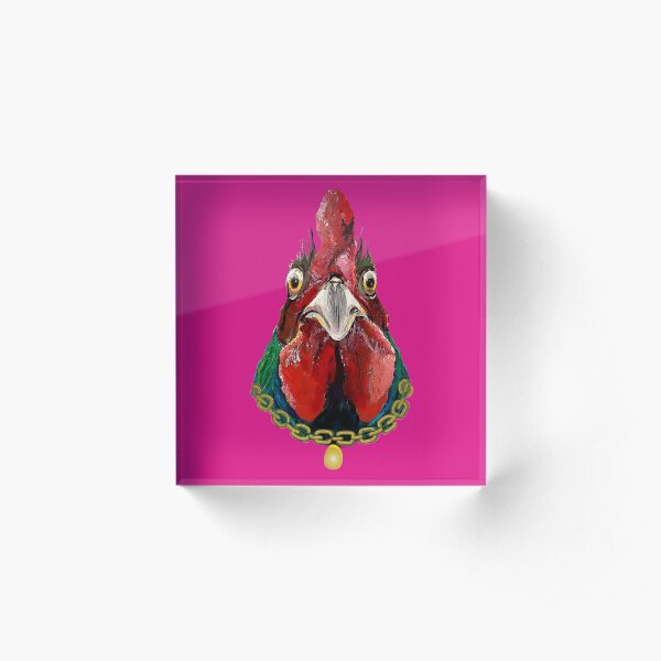 Cocka-doodle-do glamour cock Acrylic Block