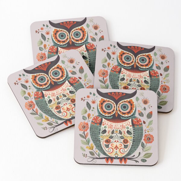Item preview, Folk art owl designed and sold by Hilary Thwaites.
