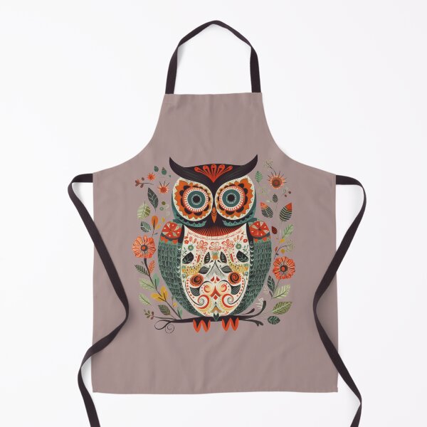 Item preview, Folk art owl designed and sold by Hilary Thwaites.