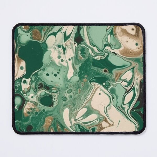 Item preview, Green and White Acrylic Pour designed and sold by IntrepidPanda.
