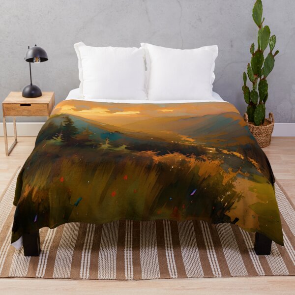 Item preview, Sunset Over The Mountains designed and sold by ShroomSquirrel.