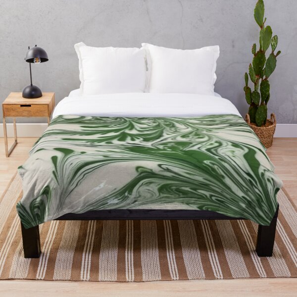 Item preview, Green and White Acrylic Pour designed and sold by IntrepidPanda.